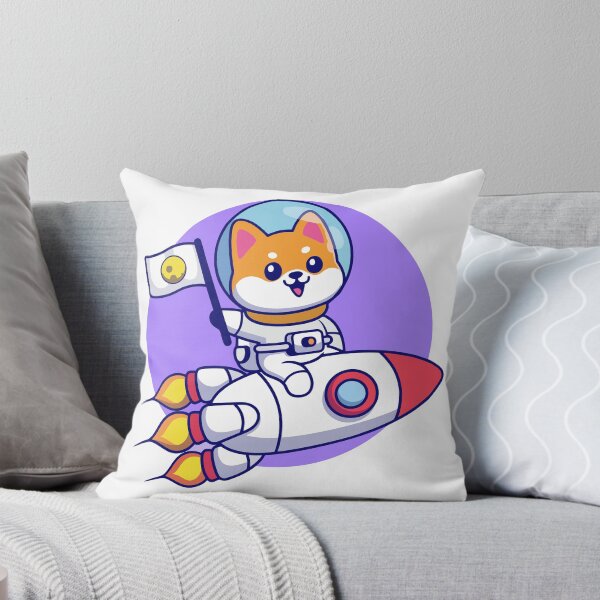 Item preview, Cute Shiba Inu Dog Astronaut Riding Rocket Space Cartoon designed and sold by Hiro Hiro.