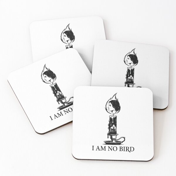 Item preview, Jane Eyre I Am No Bird Minimalist Candle Flame Line Art designed and sold by Fenay Designs.
