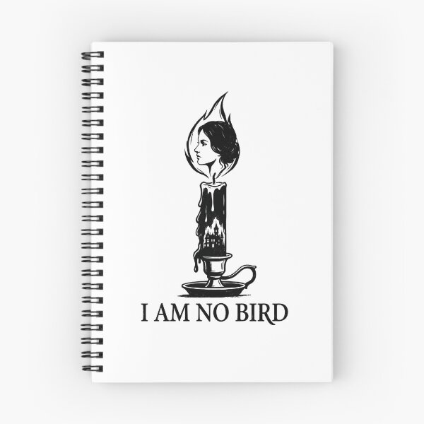 Item preview, Jane Eyre I Am No Bird Minimalist Candle Flame Line Art designed and sold by Fenay Designs.