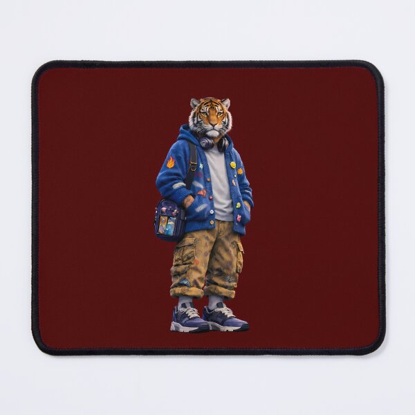 Item preview, Cool Streetwear Tiger - Urban Fashion Beast with Headphones Back Print designed and sold by Royal Beast Art.
