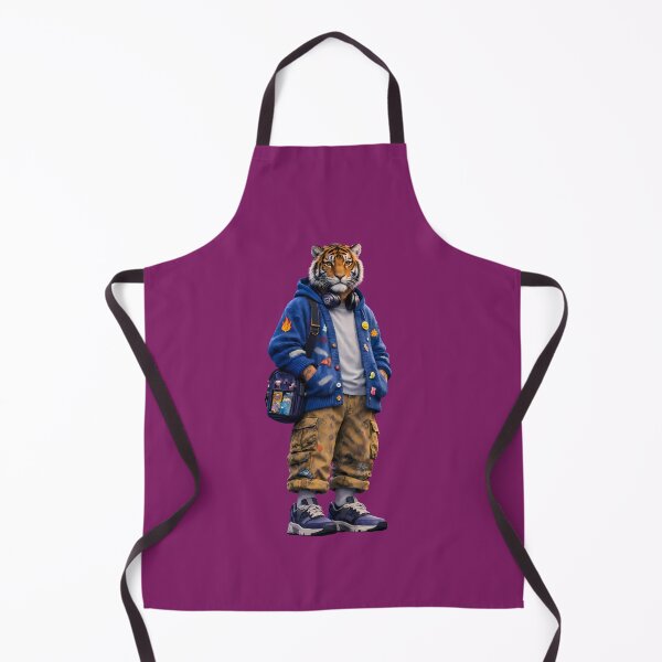 Item preview, Cool Streetwear Tiger - Urban Fashion Beast with Headphones Back Print designed and sold by Royal Beast Art.