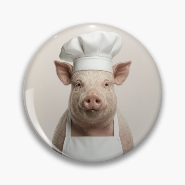 Item preview, Funny Pig Chef Realistic Animal Cooking Humor Art designed and sold by LazyOwlStore.