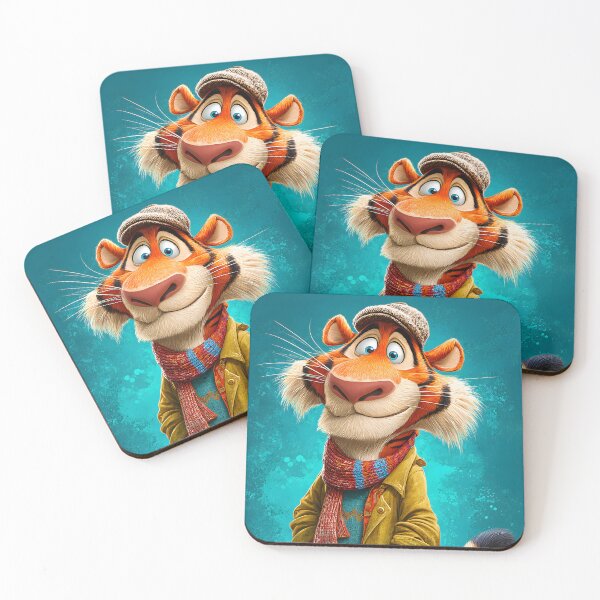 Item preview, Stylish Cartoon Tiger Character in Vibrant Colors designed and sold by Artessie.