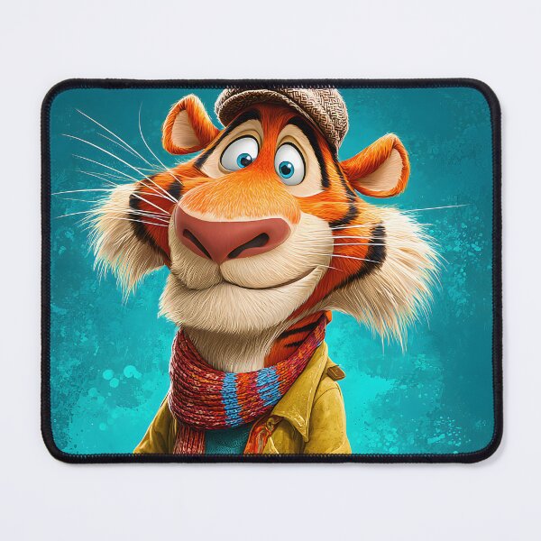 Item preview, Stylish Cartoon Tiger Character in Vibrant Colors designed and sold by Artessie.
