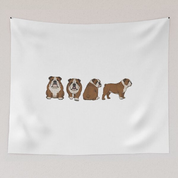 Item preview, Four Views of Bulldog Poses Dog Lovers Shirt designed and sold by SoyLamderma.