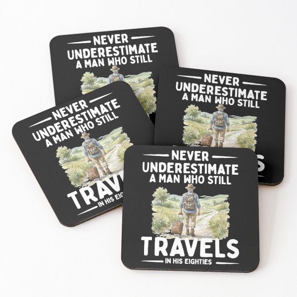 Item preview, Never Underestimate A Man Who Still Travels In His Eighties designed and sold by LounisArt.