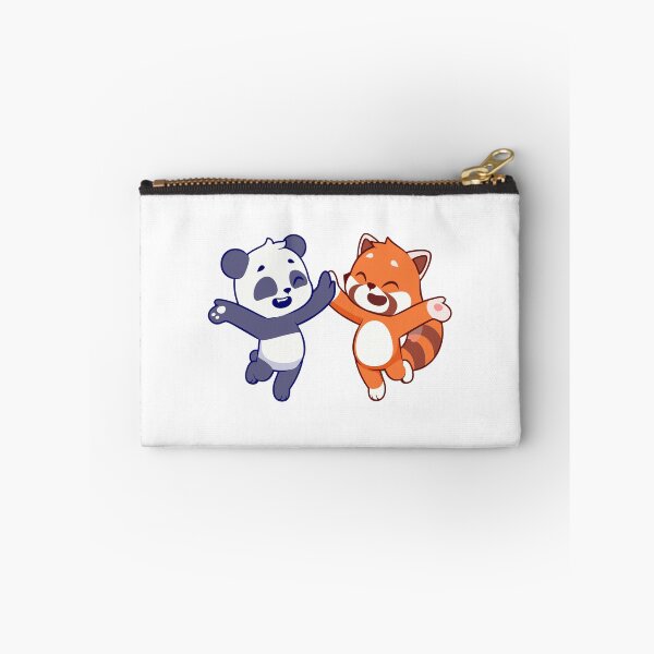Item preview, Cute Panda and Red Panda Jumping High Five Best Friends designed and sold by Hiro Hiro.
