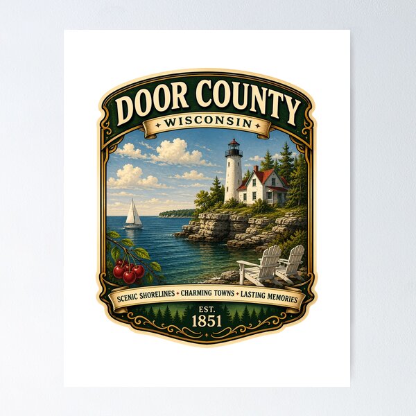Item preview, Door County n Wisconsin designed and sold by PamLeeDesign.