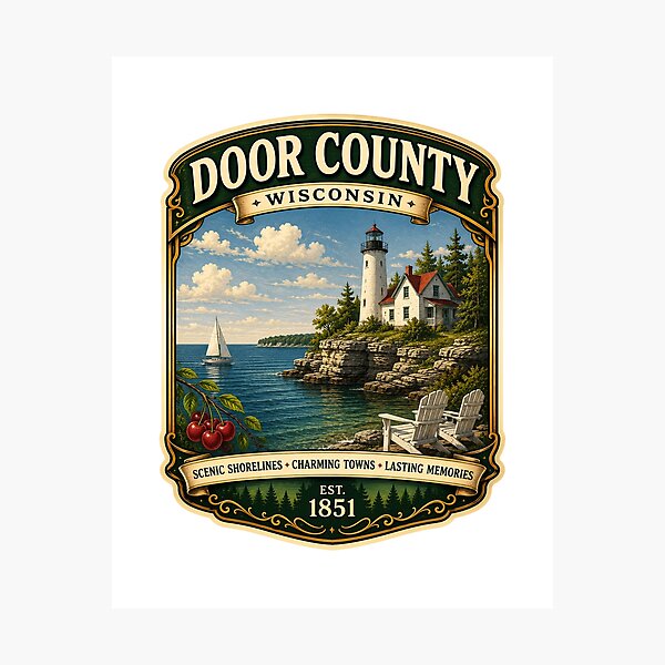 Item preview, Door County n Wisconsin designed and sold by PamLeeDesign.