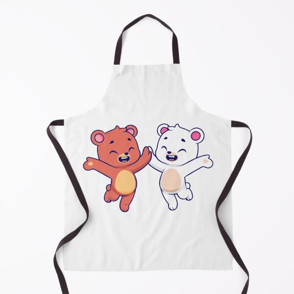Item preview, Cute Brown Bear and Polar Bear Jumping High Five Friends designed and sold by Hiro Hiro.