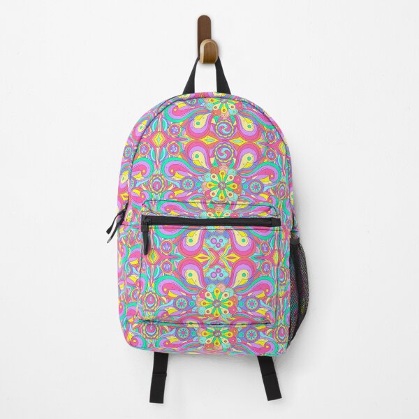 Item preview, Trippy Mandala Psychedelic Floral Seamless Pattern Colorful Retro 70s Groovy Art designed and sold by FestDrip.