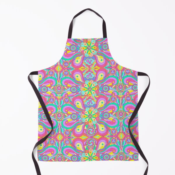 Item preview, Trippy Mandala Psychedelic Floral Seamless Pattern Colorful Retro 70s Groovy Art designed and sold by FestDrip.