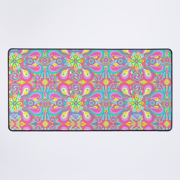 Item preview, Trippy Mandala Psychedelic Floral Seamless Pattern Colorful Retro 70s Groovy Art designed and sold by FestDrip.