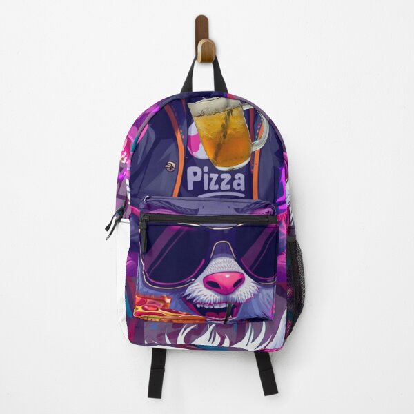 Item preview, Funny Raccoon with Pizza and Juice-Diamond Edition designed and sold by DidiDesignShop.