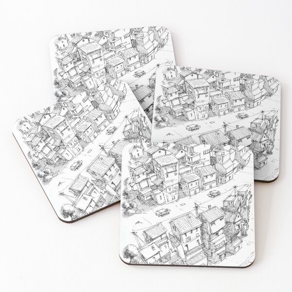 Item preview, manga sketch town ink art designed and sold by Paintbase.