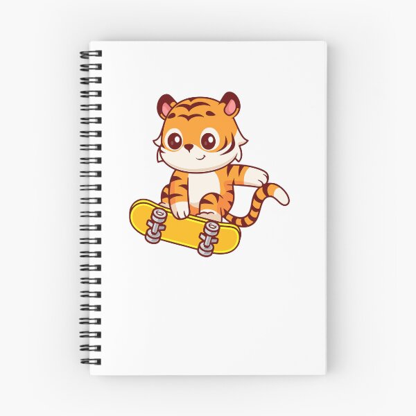 Item preview, Cute Skater Tiger Riding Yellow Skateboard designed and sold by Hiro Hiro.