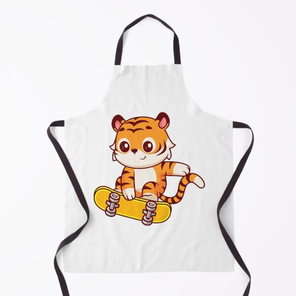 Item preview, Cute Skater Tiger Riding Yellow Skateboard designed and sold by Hiro Hiro.