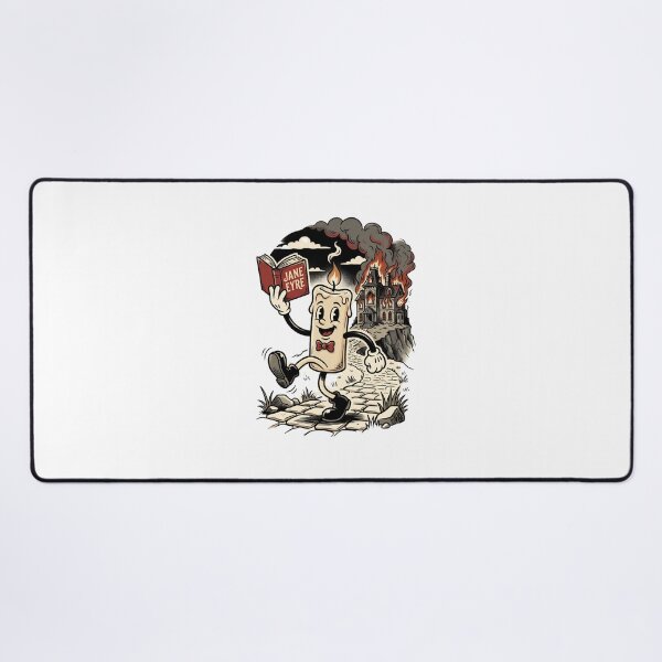 Item preview, Jane Eyre Burning Thornfield Hall Retro Cartoon Candle designed and sold by Fenay Designs.