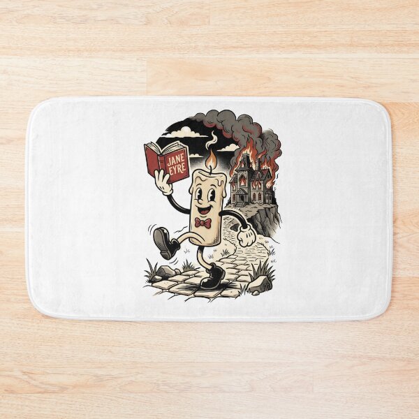 Item preview, Jane Eyre Burning Thornfield Hall Retro Cartoon Candle designed and sold by Fenay Designs.