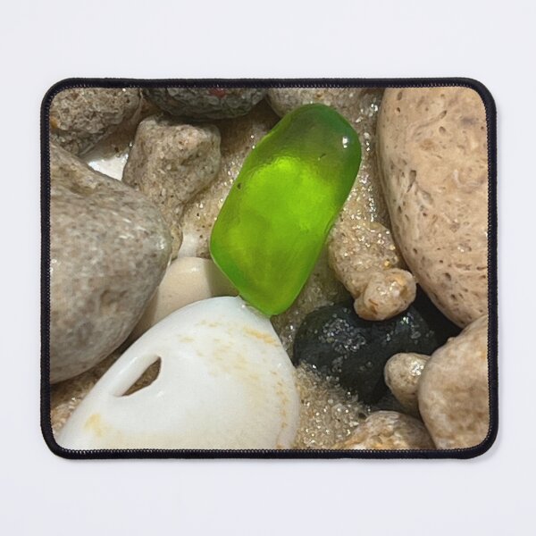 Item preview, Green seaglass on the beach designed and sold by Jums-Med.