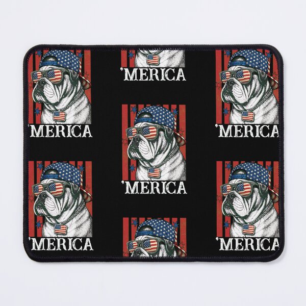 Item preview, Patriotic Bulldog 'MERICA 4th of July T-Shirt designed and sold by SoyLamderma.