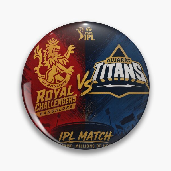 Item preview, Royal Challengers Bangalore vs Gujarat Titans – IPL Rivalry art designed and sold by Crick-Art.