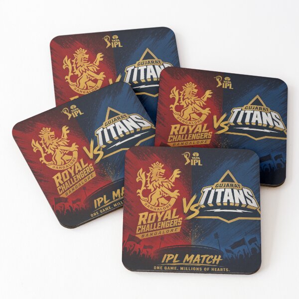 Item preview, Royal Challengers Bangalore vs Gujarat Titans – IPL Rivalry art designed and sold by Crick-Art.