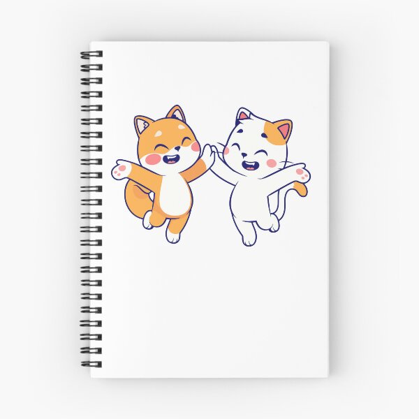 Item preview, Cute Cats Jumping High Five Friendship designed and sold by Hiro Hiro.