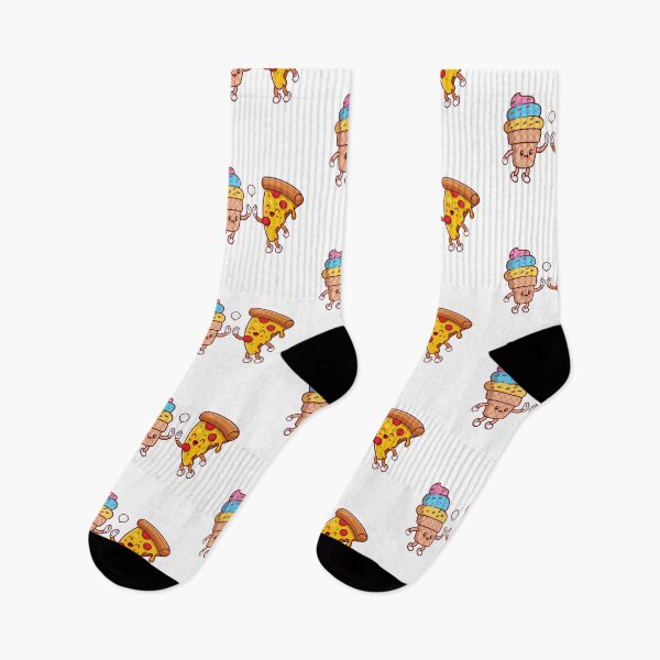 Item preview, Cute Ice Cream and Pizza Slice High Five designed and sold by Hiro Hiro.