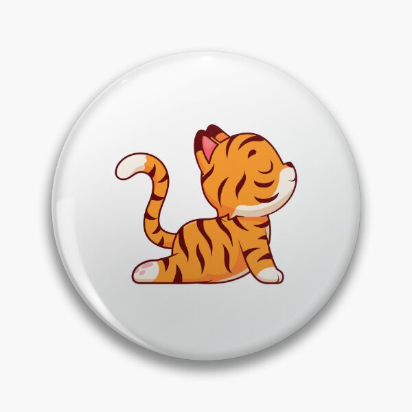Item preview, Cute Tiger Cub Doing Yoga Cobra Pose designed and sold by Hiro Hiro.