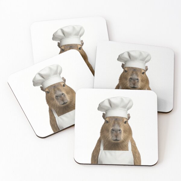 Item preview, Funny Capybara Chef Realistic Animal Cooking Humor Art designed and sold by LazyOwlStore.