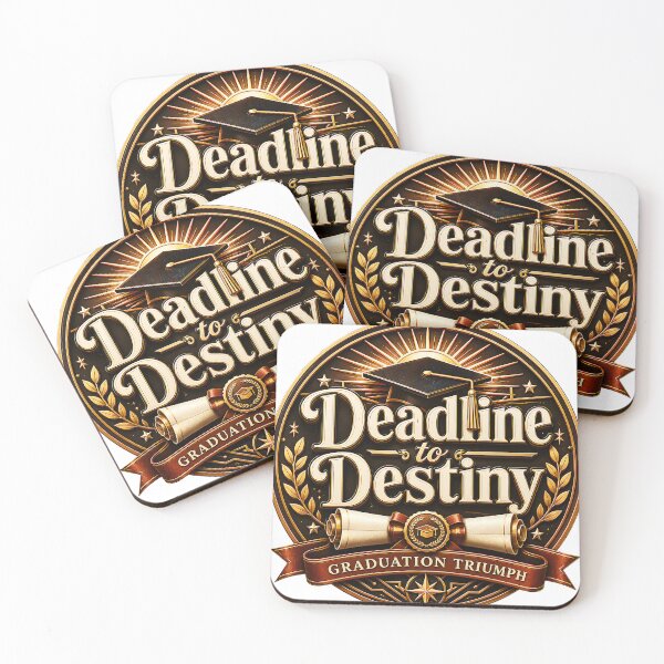 Item preview, Deadline to Destiny Graduation Emblem Poster designed and sold by Ned_Studio.