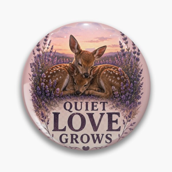 Item preview, Quiet Love Grows, Soft Romantic Deer Aesthetic Design designed and sold by JagrDesigns.