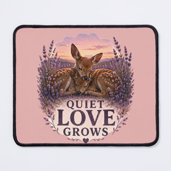 Item preview, Quiet Love Grows, Soft Romantic Deer Aesthetic Design designed and sold by JagrDesigns.