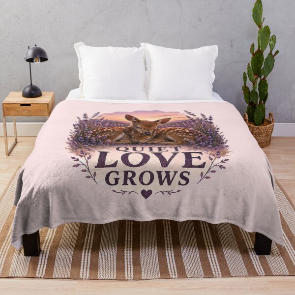 Item preview, Quiet Love Grows, Soft Romantic Deer Aesthetic Design designed and sold by JagrDesigns.