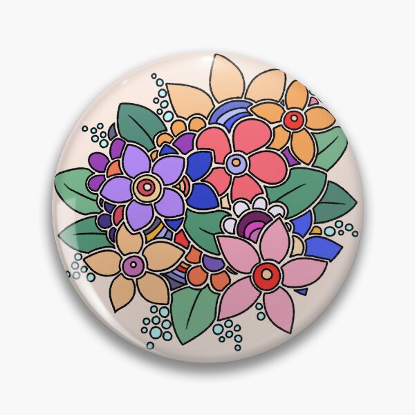 Item preview, Hand-drawn colorful floral bouquet illustration designed and sold by ubborn.