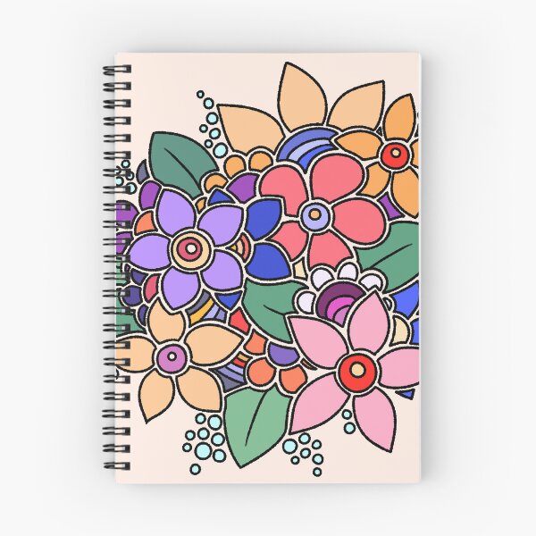 Item preview, Hand-drawn colorful floral bouquet illustration designed and sold by ubborn.