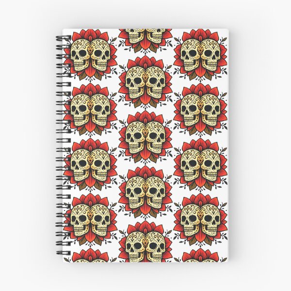 Item preview, Twin Bloom Skull designed and sold by Musicdrip.