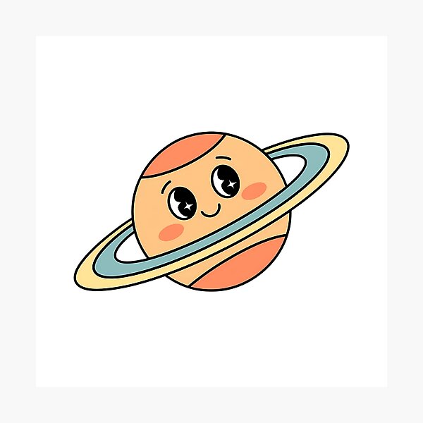 Item preview, Aesthetic Vintage Pastel Saturn – Groovy Cute Planet designed and sold by MarJul.