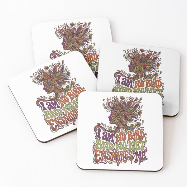 Item preview, Jane Eyre I Am No Bird Psychedelic 70s Art Nouveau Quote designed and sold by Fenay Designs.
