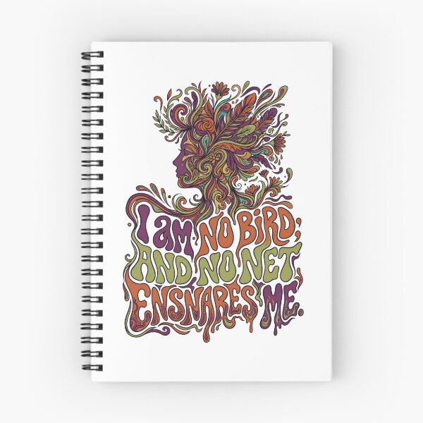 Item preview, Jane Eyre I Am No Bird Psychedelic 70s Art Nouveau Quote designed and sold by Fenay Designs.