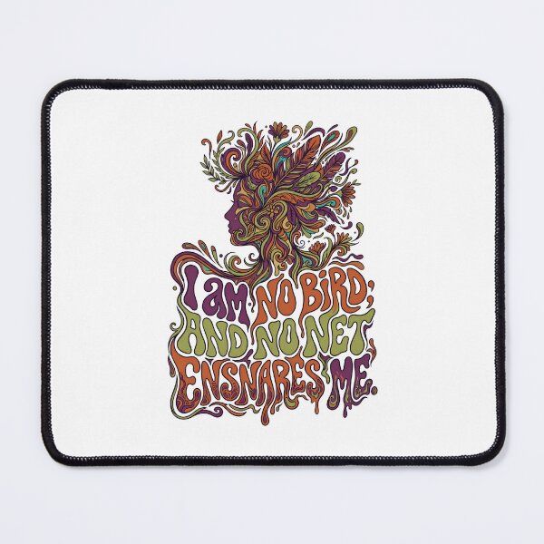 Item preview, Jane Eyre I Am No Bird Psychedelic 70s Art Nouveau Quote designed and sold by Fenay Designs.