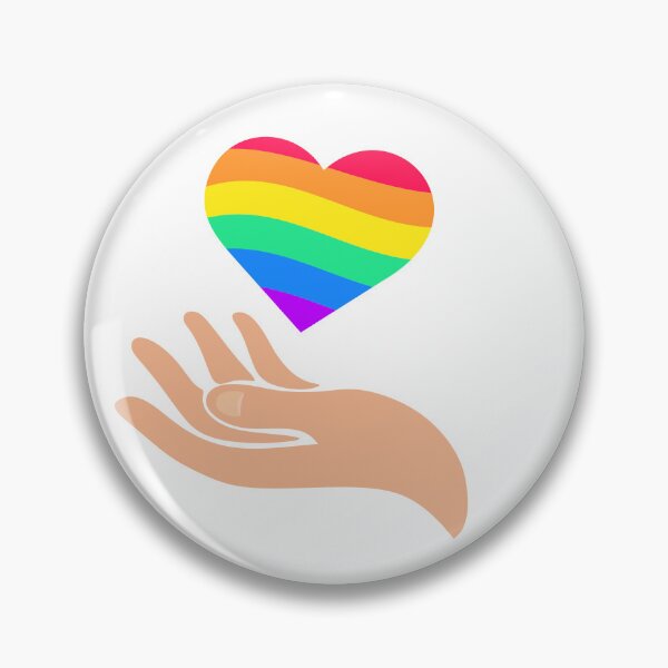 Item preview, Rainbow Heart in Hand - Colorful Minimalist Holding Love Graphic Art designed and sold by SolutionsArt.