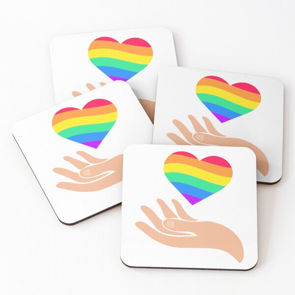 Item preview, Rainbow Heart in Hand - Colorful Minimalist Holding Love Graphic Art designed and sold by SolutionsArt.