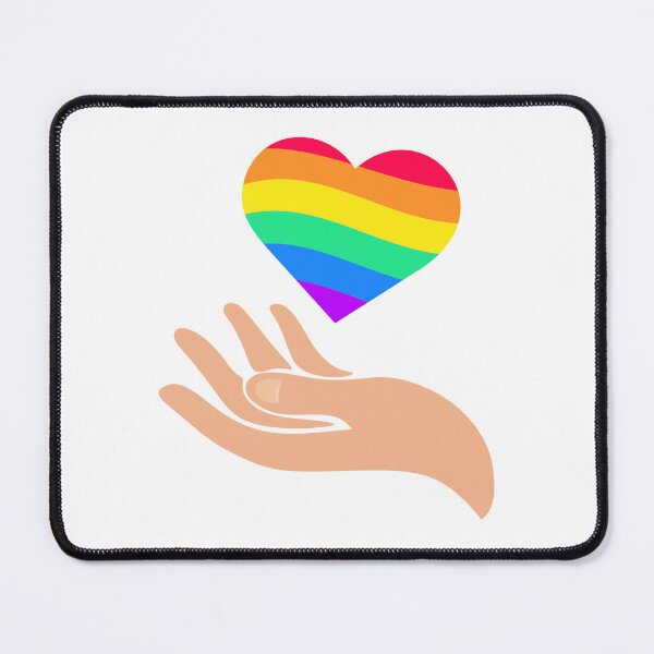 Item preview, Rainbow Heart in Hand - Colorful Minimalist Holding Love Graphic Art designed and sold by SolutionsArt.