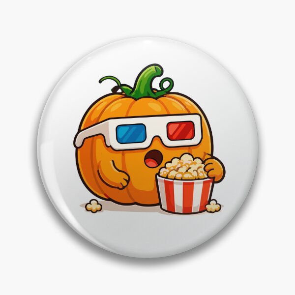 Item preview, Funny Pumpkin Movie Night Cartoon designed and sold by Krincydigitalart.