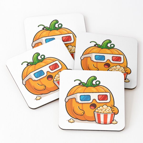 Item preview, Funny Pumpkin Movie Night Cartoon designed and sold by Krincydigitalart.