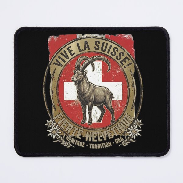 Item preview, Vintage Switzerland Alpine Ibex Vive La Suisse designed and sold by RoyalDeluxGo.