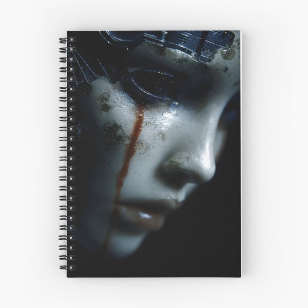 Item preview, Damaged Porcelain Android Face with Rust Tear designed and sold by cyberartmaker.