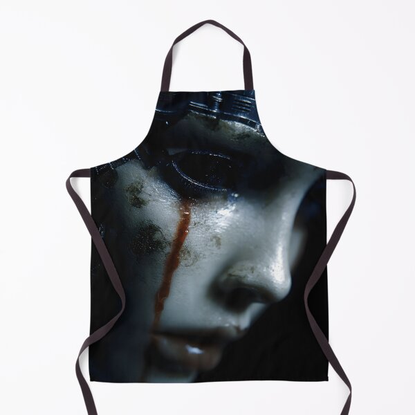 Item preview, Damaged Porcelain Android Face with Rust Tear designed and sold by cyberartmaker.
